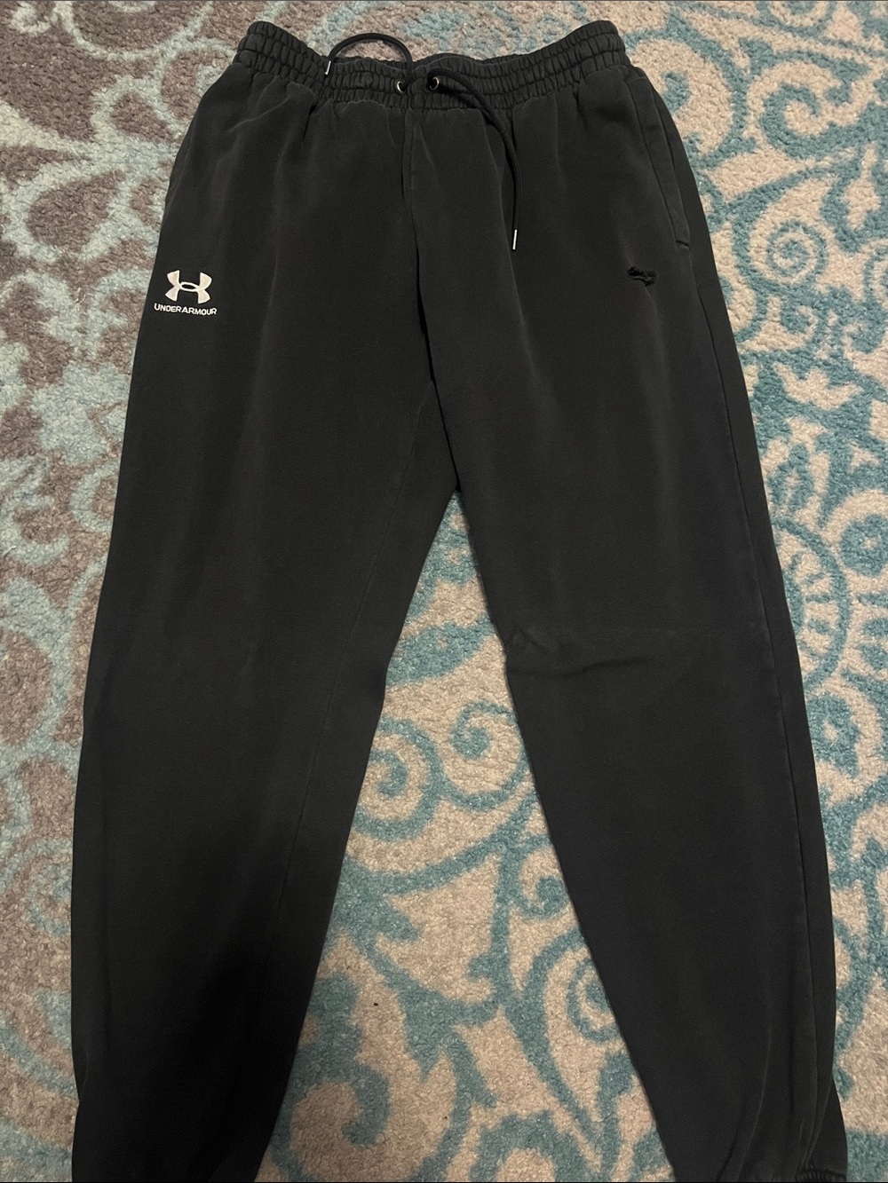 Under Armour Mens Black Elastic Waist Joggers